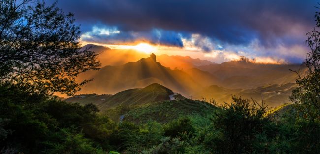 roque nublo puesta de sol